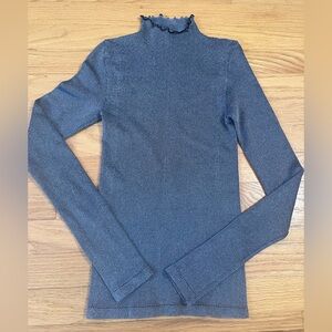 Intimately Free People Grey Black Trim Long Sleeve Top PJ or Layering Tagless